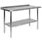 Flash Furniture 48"W Stainless 18 Gauge Work Table - Undershelf NH-WT-2448BSP-GG - alternate 4
